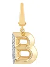 Tryyst 18kt Yellow Gold Alphabet B Diamond Charm In Gold