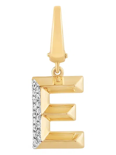 Tryyst 18kt Yellow Gold Alphabet E Diamond Charm