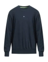 Trēz Man Sweatshirt Navy Size L Cotton In Navy Blue