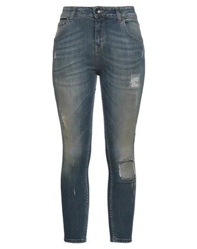 Trēz Woman Jeans Blue Size 30 Cotton, Elastane