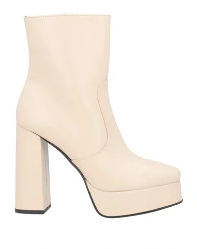 Tsakiris Mallas Woman Ankle Boots Beige Size 10 Soft Leather