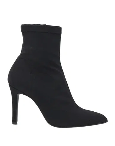 Tsakiris Mallas Woman Ankle Boots Black Size 8 Textile Fibers