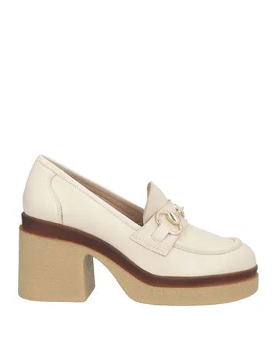 Tsakiris Mallas Woman Loafers Beige Size 8 Leather