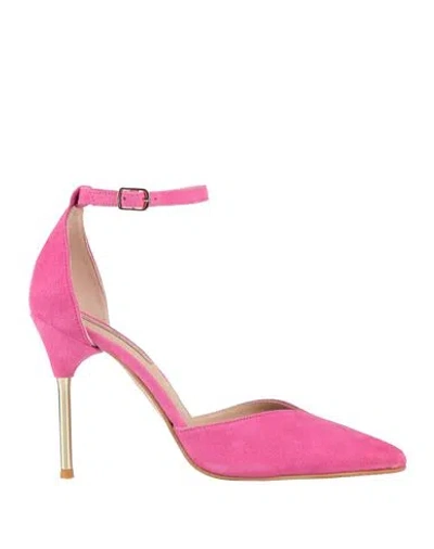 Tsakiris Mallas Woman Pumps Fuchsia Size 8 Leather In Pink
