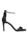 Tsakiris Mallas Woman Sandals Black Size 8 Textile Fibers In Black