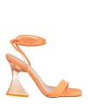 Tsakiris Mallas Woman Sandals Orange Size 8 Textile Fibers In Orange