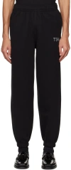 Tsau Cowrie Cotton Track Pants In Black