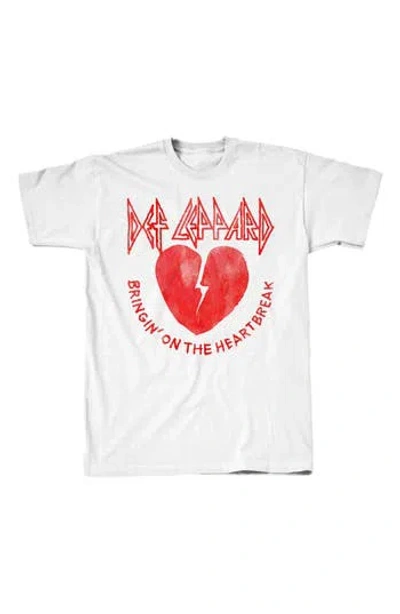 Tsc Miami Def Leppard Broken Heart Graphic Print T-shirt In White