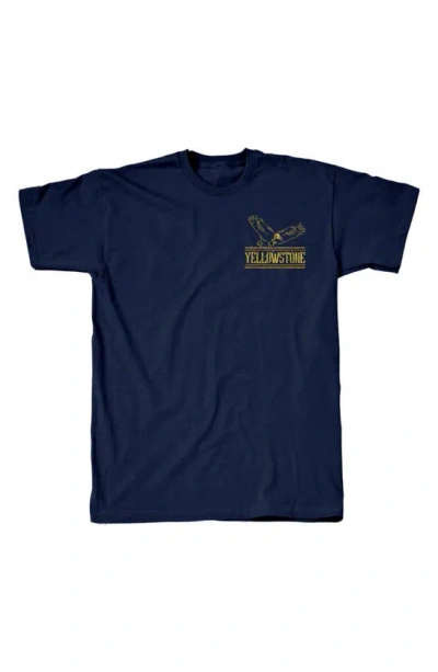 Tsc Miami Yellowstone Eagle Graphic T-shirt In Navy
