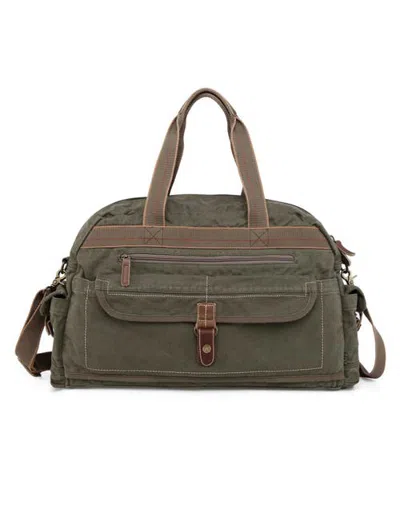 Tsd Brand Atona Canvas Pocket Duffle Bag In Brown