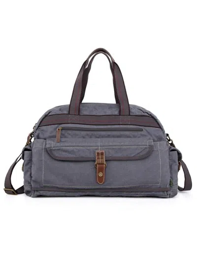 Tsd Brand Atona Canvas Pocket Duffle Bag In Gray
