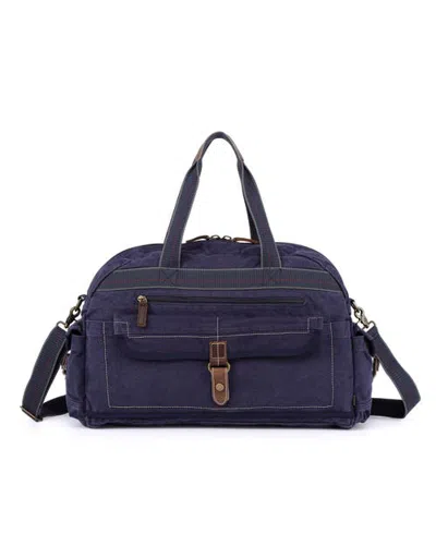 Tsd Brand Atona Canvas Pocket Duffle Bag In Blue