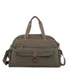 Tsd Brand Atona Canvas Weekender Handbag In Gray