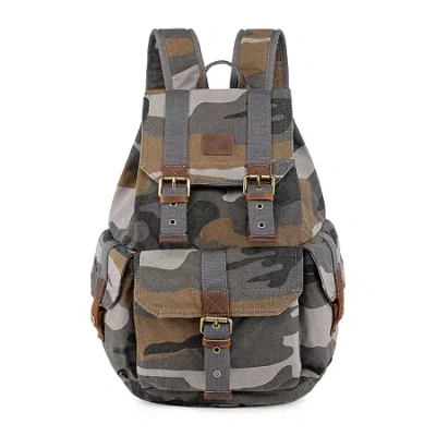 Tsd Brand Camo Laptop Backpack In Gray
