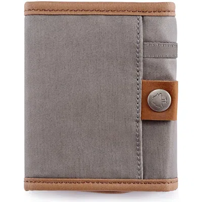 Tsd Brand City Light Coated Canvas Organizer Wallet In Grey