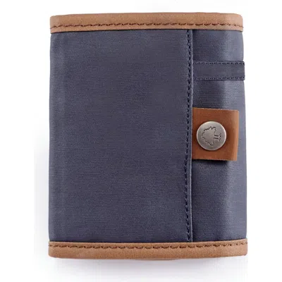Tsd Brand City Light Coated Canvas Organizer Wallet In Navy