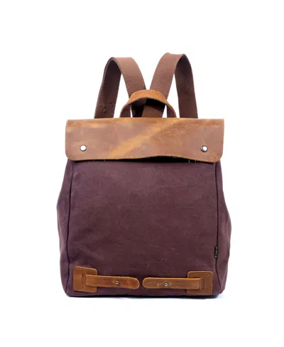 Tsd Brand Cooper Convertible Canvas Backpack In Brown