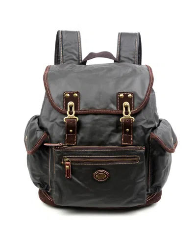 Tsd Brand Dolphin Canvas Backpack In Brown