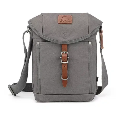 Tsd Brand Forest Flap Crossbody Messenger Bag In Gray