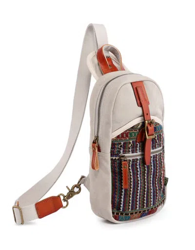 Tsd Brand Four Season Canvas Sling Bag In Multi
