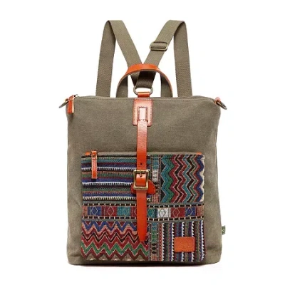 Tsd Brand Four Season Convertible Backpack In Green