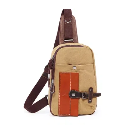 Tsd Brand Hidden Woods Sling Bag Unisex Adult Adjustable Straps Backpack In Brown