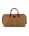 Tsd Brand Hillside Bee-wax Canvas Duffel Bag In Camel