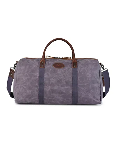 Tsd Brand Hillside Bee-wax Canvas Duffel Bag In Gray