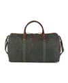 Tsd Brand Hillside Bee-wax Canvas Duffel Bag In Olive