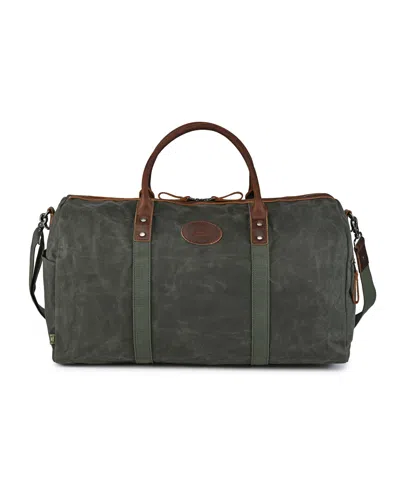 Tsd Brand Hillside Bee-wax Canvas Duffel Bag In Olive