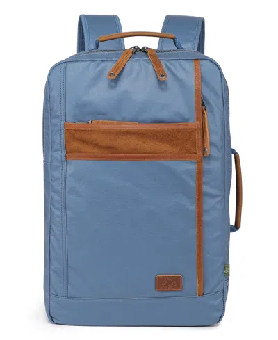 Tsd Brand Madrone Coated Canvas Large Backpack In Denim Blue