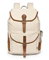 Shop Tsd Brand Milo Canvas Backpack In Ivory