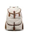 Tsd Brand Milo Canvas Backpack In Ivory