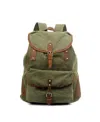 Tsd Brand Milo Canvas Backpack In Olive
