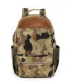 Tsd Brand Mountain Leaf Utility Bee-wax Canvas Backpack In Army Green
