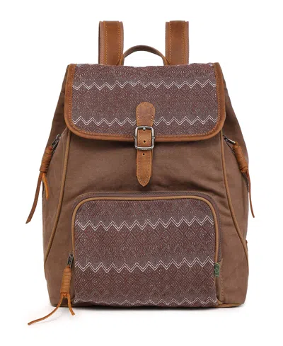 Tsd Brand Oak Hill Canvas Backpack In Brown