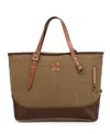 Tsd Brand Redwood Canvas Shopper Bag In Brown