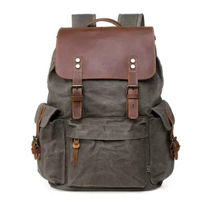 Tsd Brand Stone Creek Laptop Backpack In Green