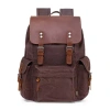 Tsd Brand Stone Creek Waxed Canvas Laptop Backpack In Brown