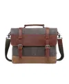 Tsd Brand Stone Creek Waxed Canvas Large Messenger Bag In Olive