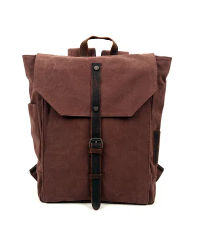 Tsd Brand Sunny Trail Canvas Backpack Handbag In Brown