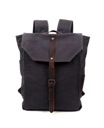 Tsd Brand Sunny Trail Canvas Backpack Handbag In Gray