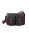Tsd Brand Trail Breeze Canvas Mail Bag In Dark Gray