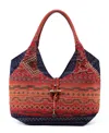 Tsd Brand Tribal Secret Canvas Hobo Bag In Orange