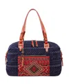 Tsd Brand Tribal Secret Canvas Tote Bag In Orange
