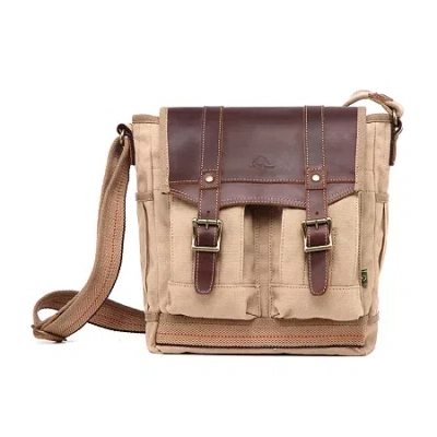 Tsd Brand Turtle Ridge 4-pocket Crossbody In Brown