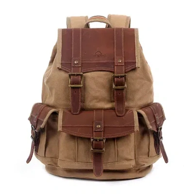 Tsd Brand Turtle Ridge Laptop Backpack In Brown
