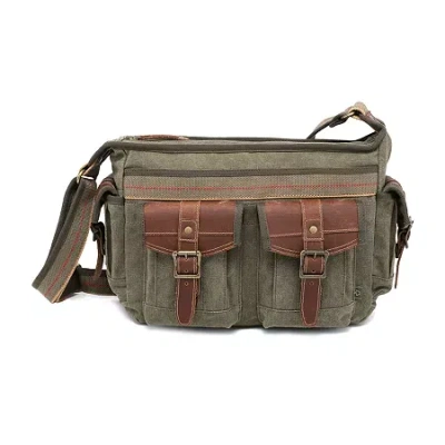 Tsd Brand Turtle Ridge Mail Messenger Bag In Green