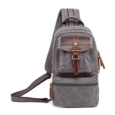 Tsd Brand Turtle Ridge Sling Unisex Adult Adjustable Straps Padded Straps Backpack In Gray