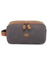 Tsd Brand Turtle Ridge Zip Top Toiletry Bag In Gray